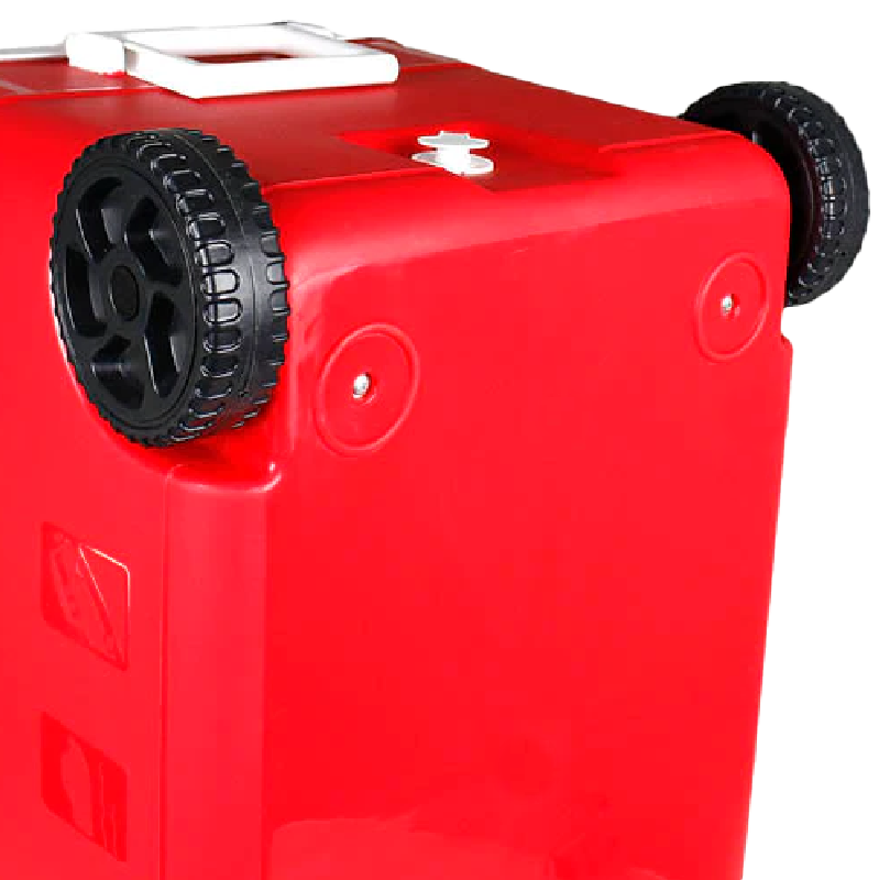 Cerwin Vega Cooler 55QT Red with 6.5" 2-Way Marine Built-In Speakers BT Streaming Phone Charger 10hr Battery