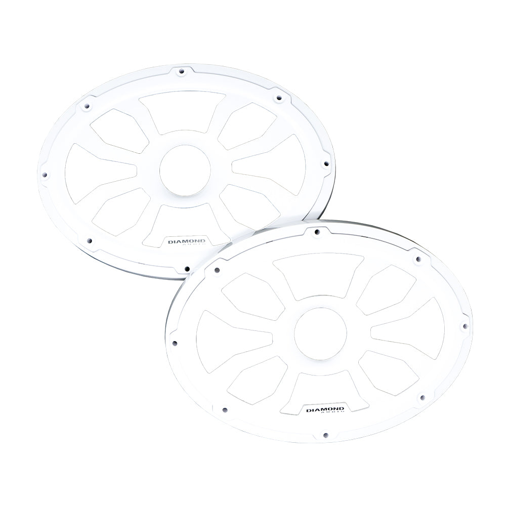 Diamond Audio 6" x 9" Flush Mount Speaker Grills, Pair (White)