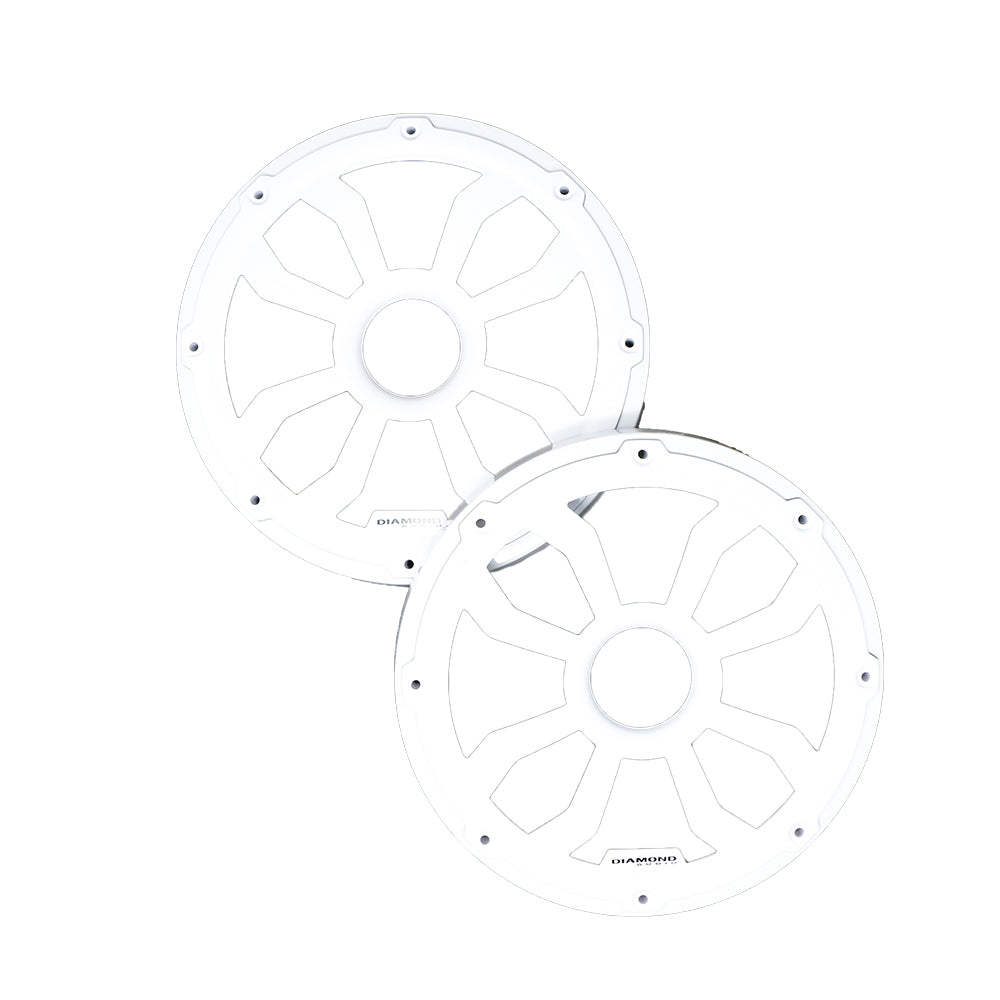 Diamond Audio 6.5" Flush Mount Speaker Grills, Pair (White)