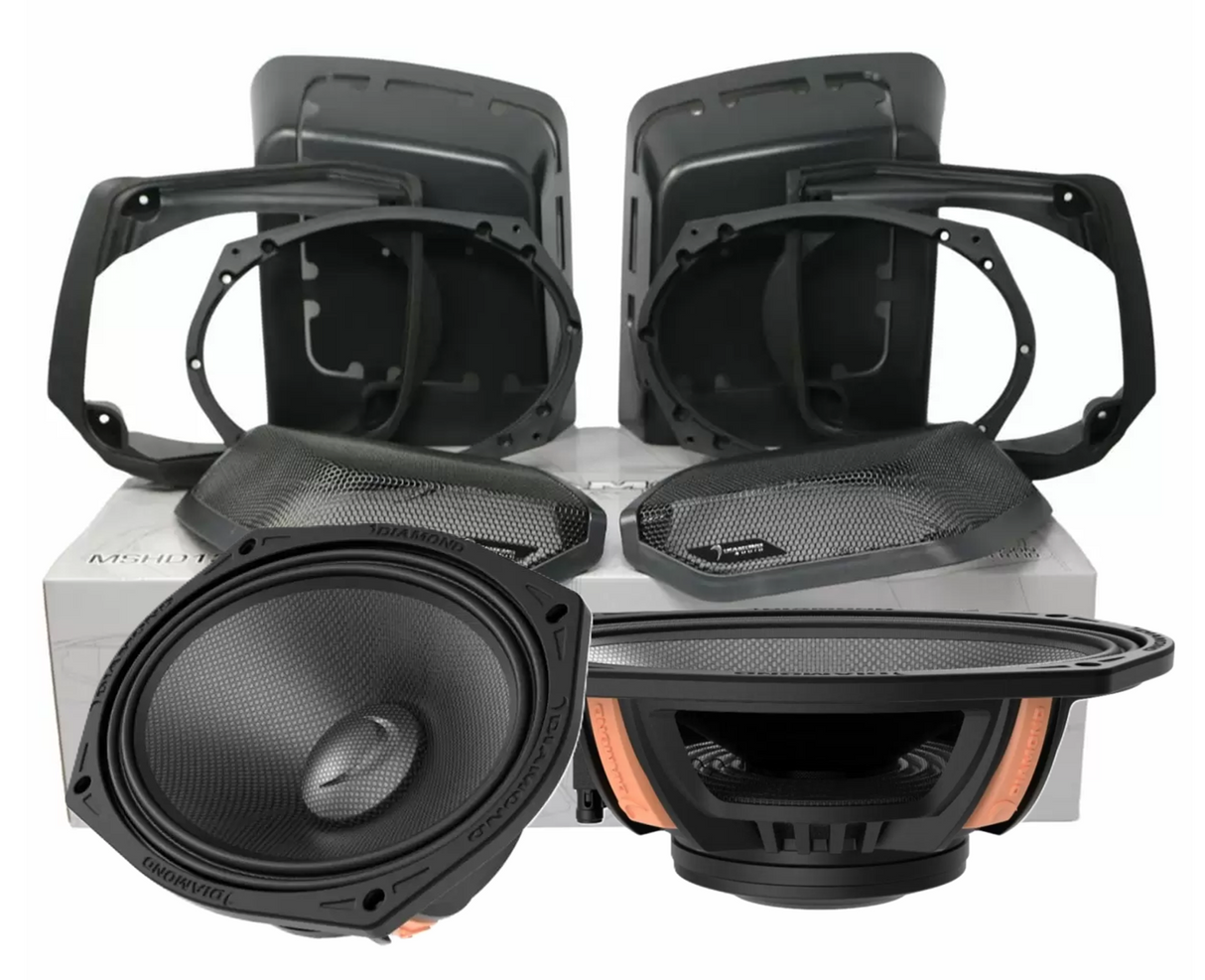 Diamond Audio MS694NEOLK - 1998-2013 Harley Davidson Cut in Lid Kit with MS694NEO (4Ω) Speaker