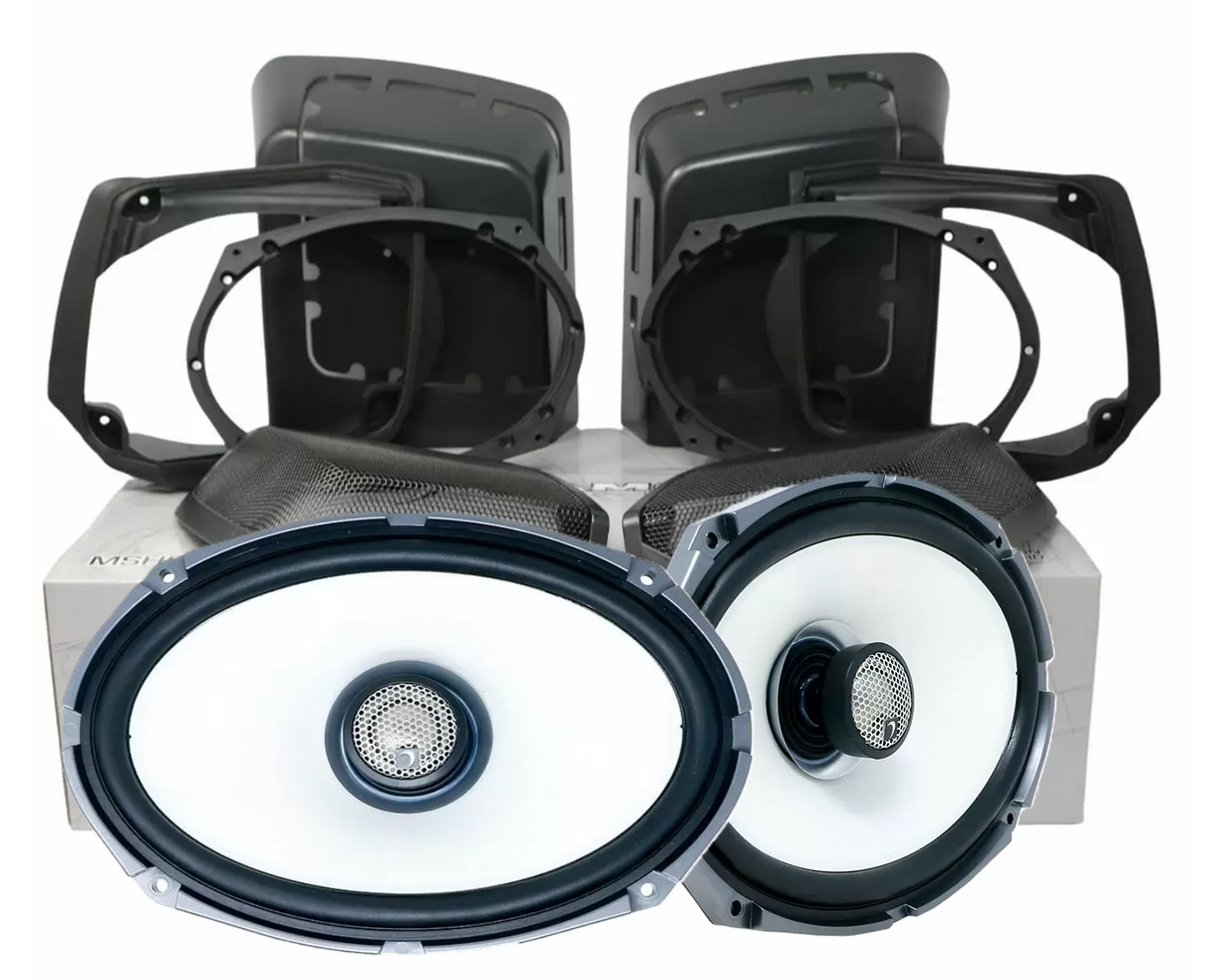 Diamond Audio MSHXM692LK13 - 1998-2013 Harley Davidson Cut-in Lid Kit with HXM69F2 (2Ω) Speakers