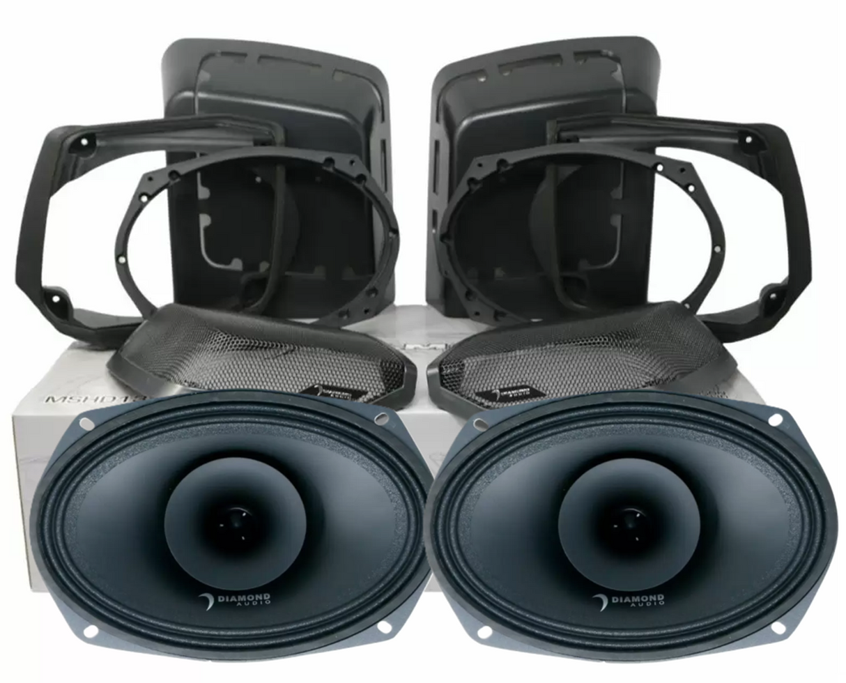 Diamond Audio MSMP692LK13 - 98-2013 Harley Davidson Cut-in Lid Kit with MP692 (2Ω) Speakers