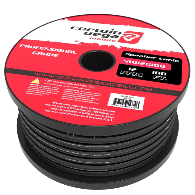 12 Gauge power wire frost black with red edge on square side speaker wire