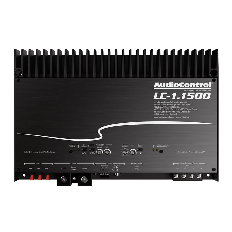 AudioControl LC-1.1500 - LC Series Monoblock Amplifier w/ ACCUBASS