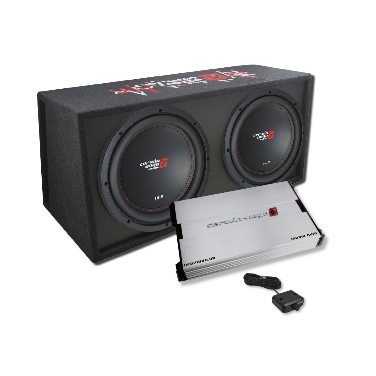 BKX7212V2 - 3000W Dual 12" Vented Car Subwoofer Enclosure w/ Amplifier
