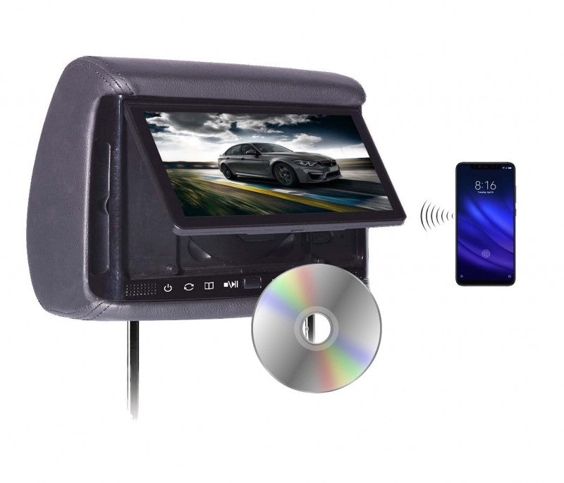 Concept BHD-906DM - Chameleon "Big Screen" 9" HD LCD Headrest with Wireless Screencasting and DVD