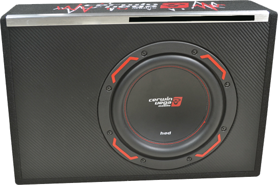 Cerwin Vega Car Audio HED Series Subwoofer 400W 10" Amplifier Kit Compact Box