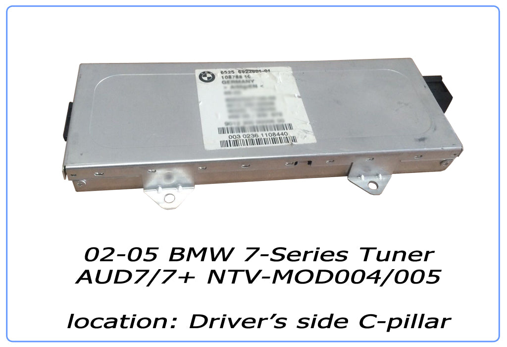 NAV-TV Mod 004 Aud7 BMW radio tuner mod (1 Input)