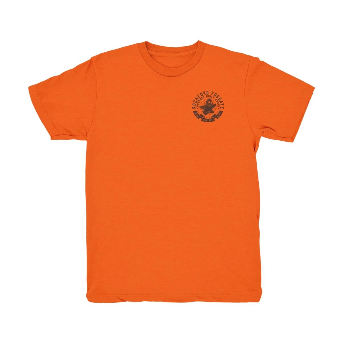 POP-ANVIL19 Heather orange T-shirt with brown graphic