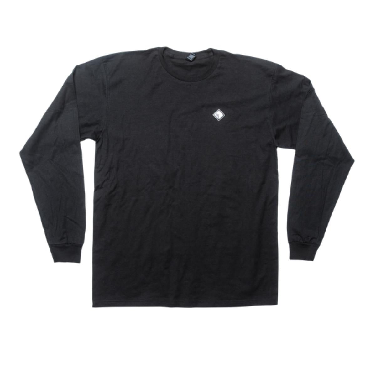 POP-CLASSIC18 Black long sleeve T-shirt Diamond R rubber patch