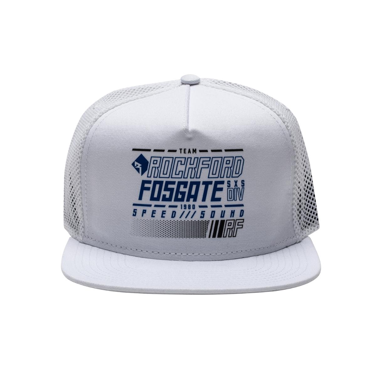 POP-SPEEDHAT19 White mesh back hat with royal blue RF logo